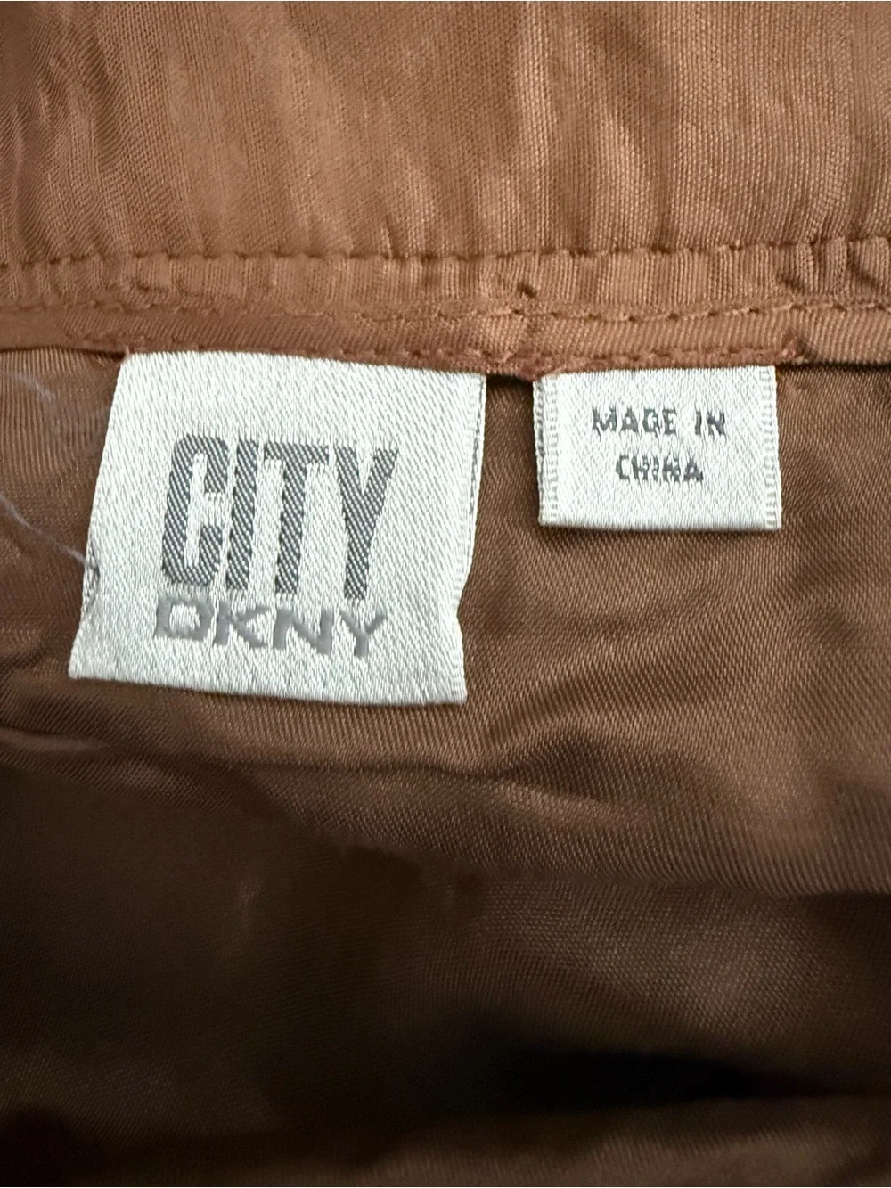 City DKNY Brown Wool Blend Skirt Beaded Waist Career Chic Size 4 Classic - Picture 11 of 13